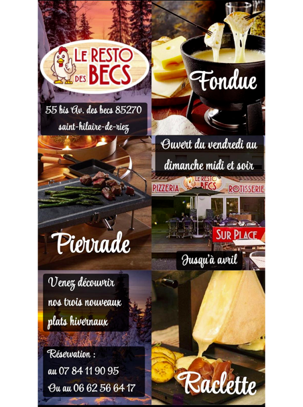Le Resto Des Becs - Restaurant Notre-Dame-de-Riez - Restaurant Challans